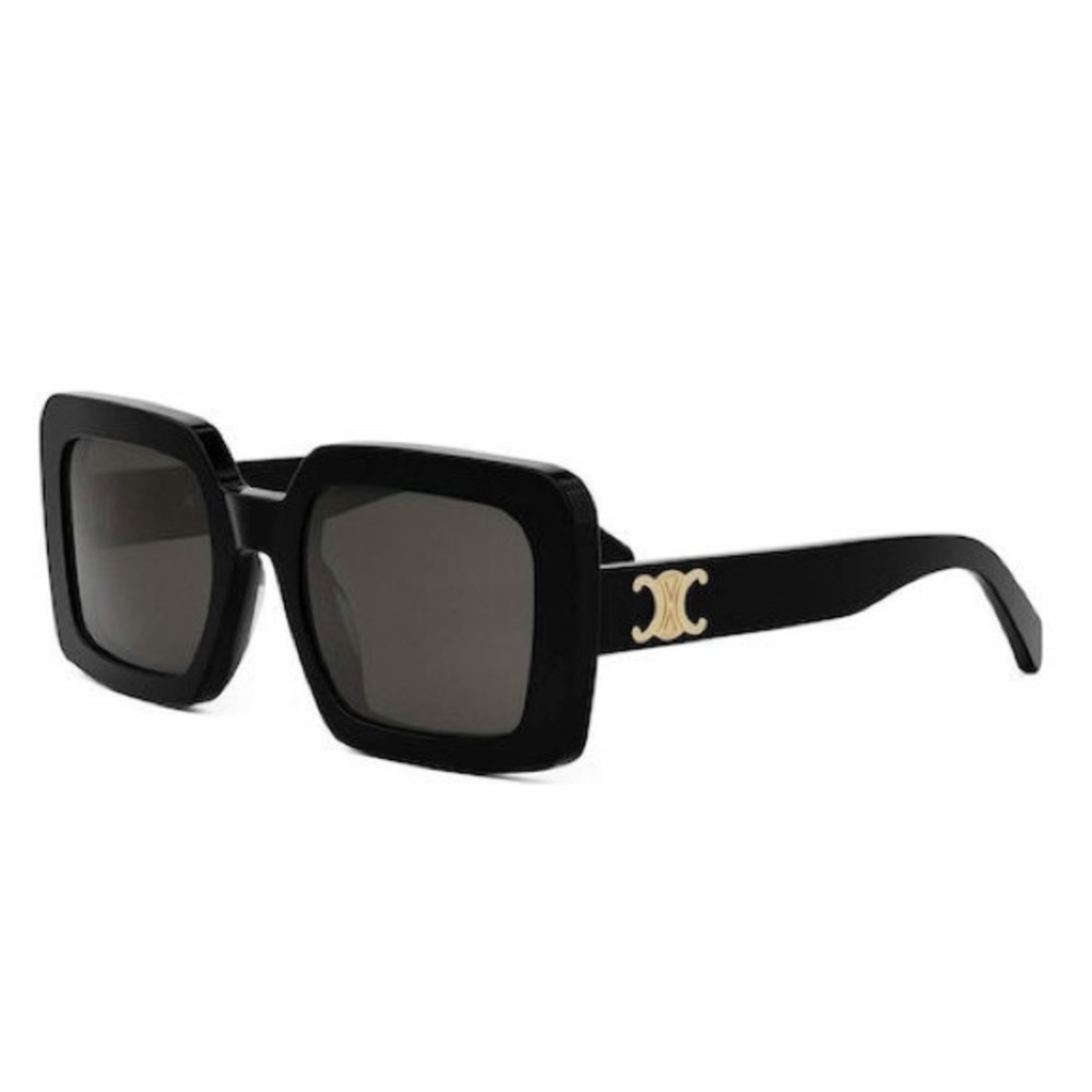 Celine Triomphe Sunglasses Black CL40304U-01A Gold Logo NWT - Picture 5 of 14